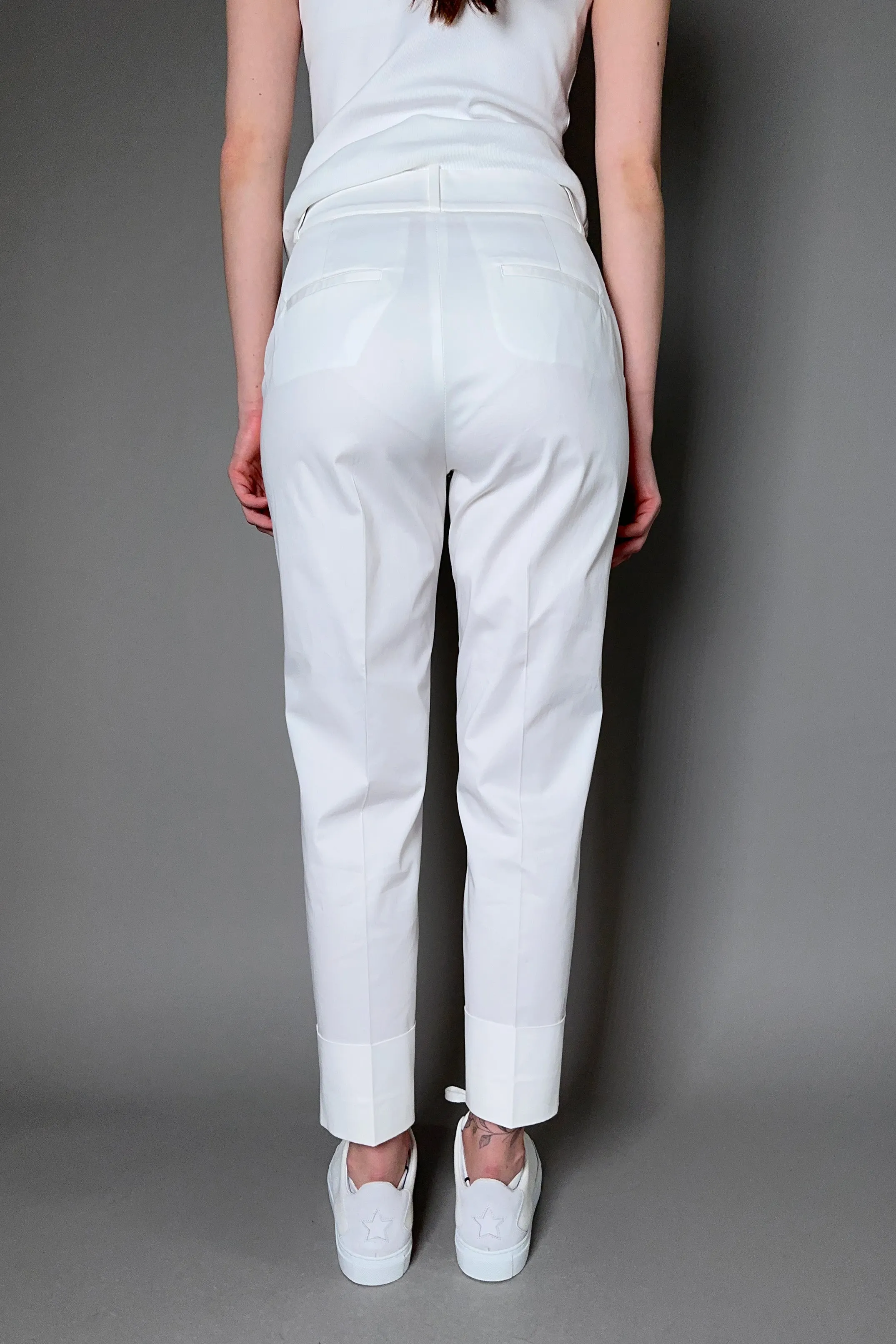 Peserico Stretch Cotton Pants in White