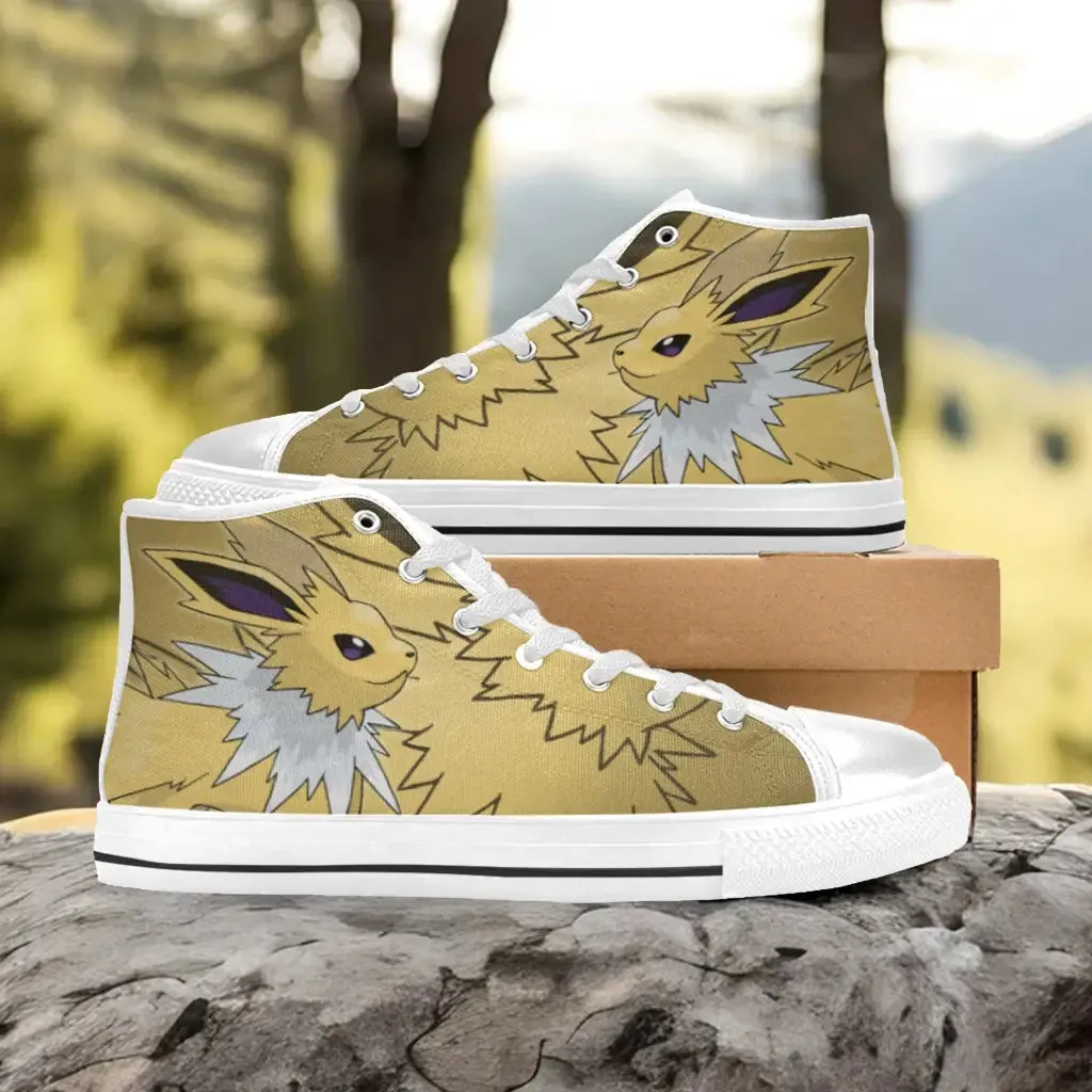 Pokemon Jolteon Shoes High Top Sneakers for Kids and Adults