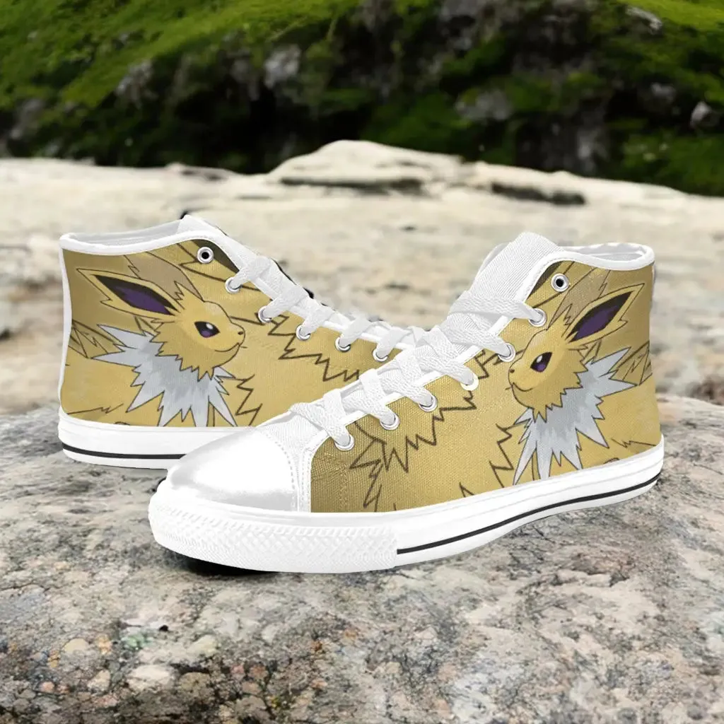 Pokemon Jolteon Shoes High Top Sneakers for Kids and Adults