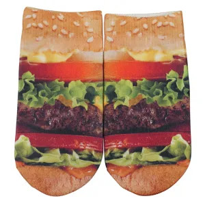 Printed Socks - Burger