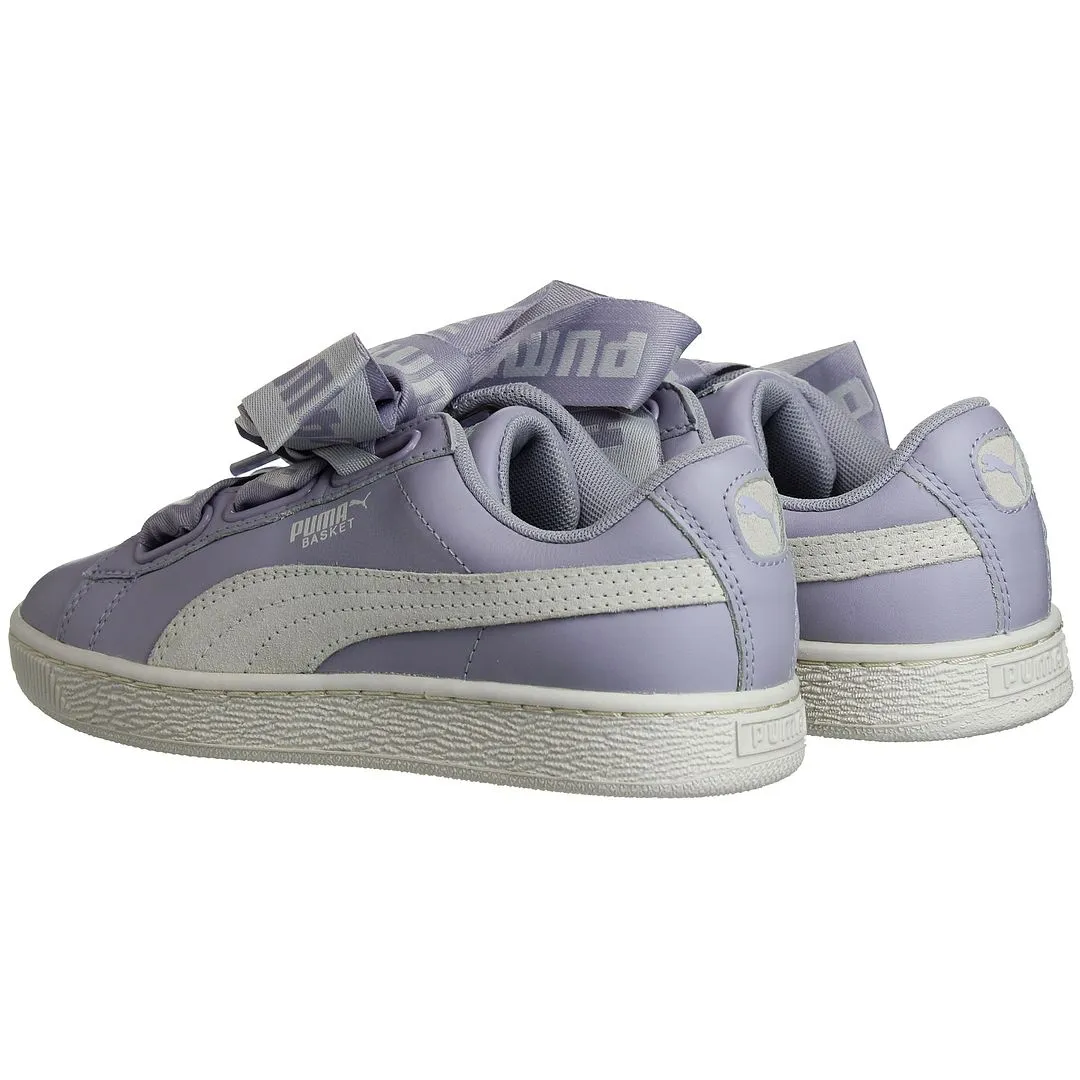 Puma Basket Heart DE Womens Lilac Trainers