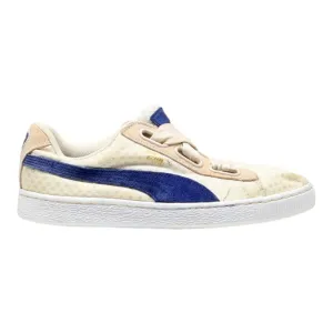 PUMA Basket Sneaker Trainers Cream Canvas Womens UK 6