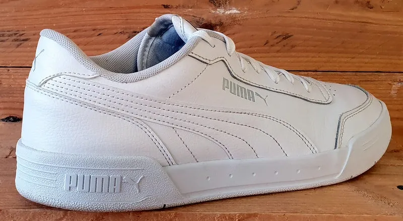 Puma Caracal Low Leather Trainers UK10/US11/EU44.5 369863-02 Triple White