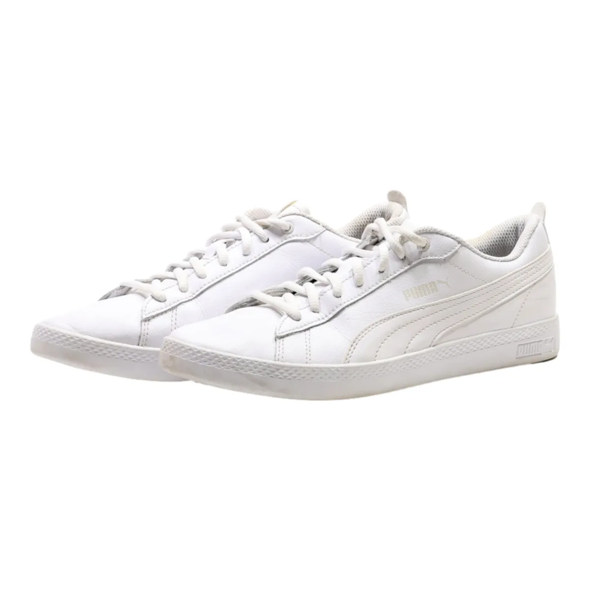 PUMA Smash 2022 Sneaker Trainers White Leather Womens UK 6.5