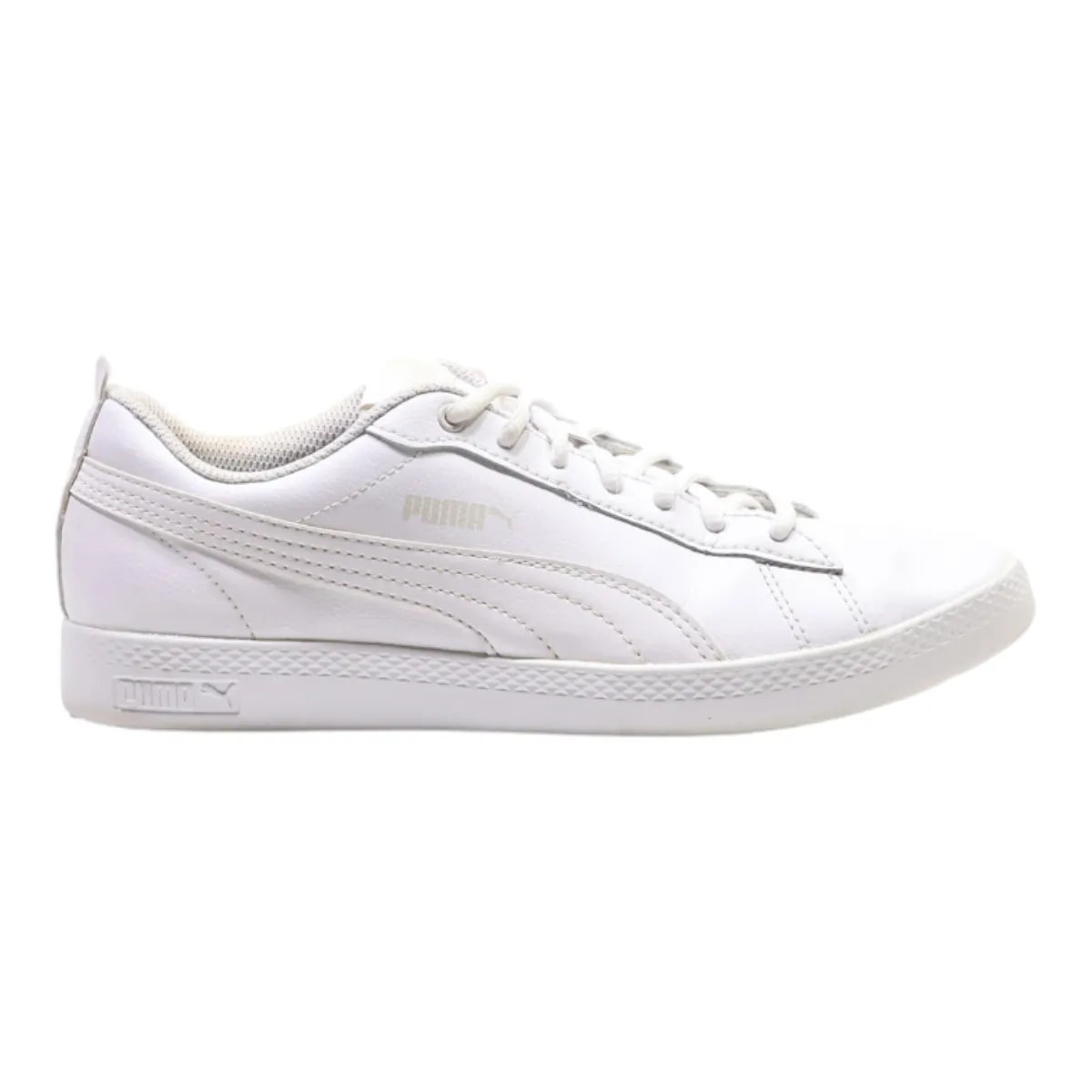 PUMA Smash 2022 Sneaker Trainers White Leather Womens UK 6.5