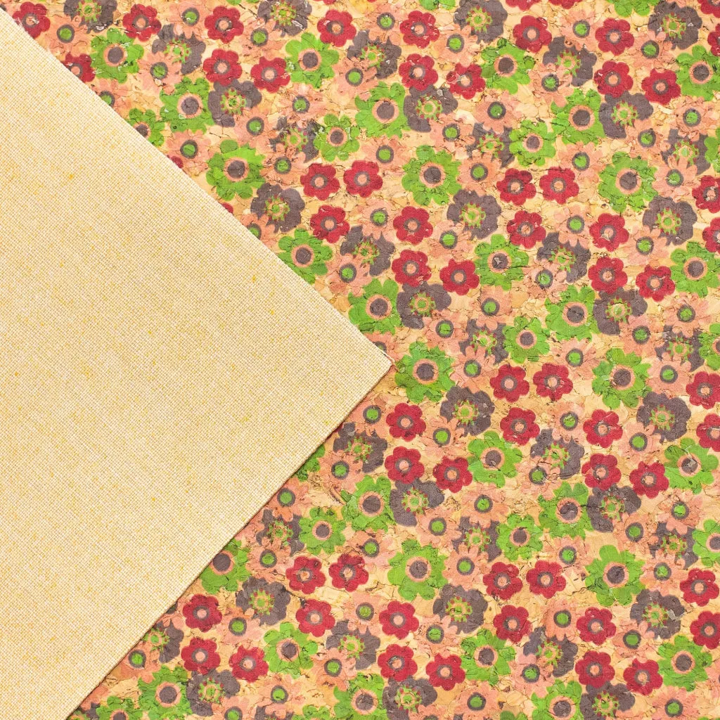 Quirky Florals, Cork Fabric- COF-403-A