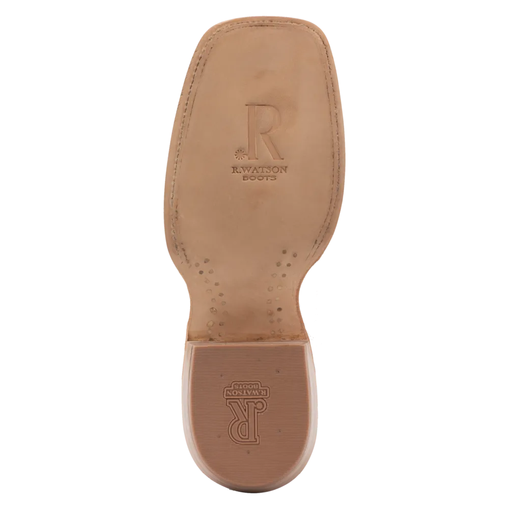 R. Watson RW3010-2 13" Saddle Hornback Caiman Tail Wide Square Toe