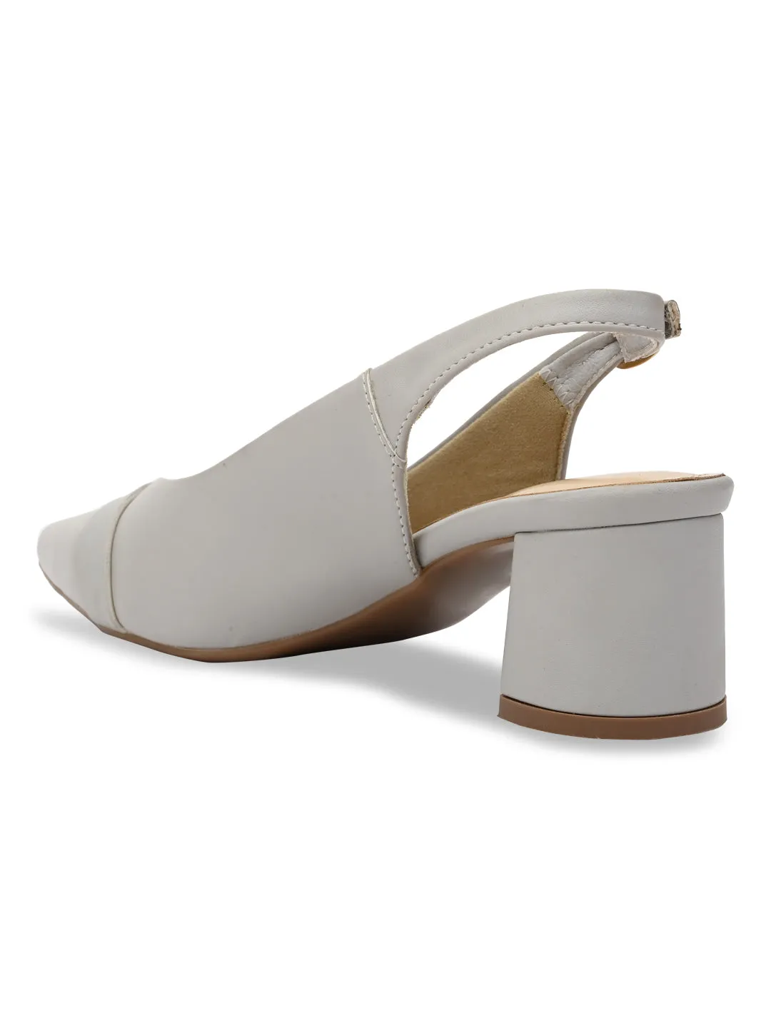 Rocia By Regal Grey Women Block Heel Slingbacks