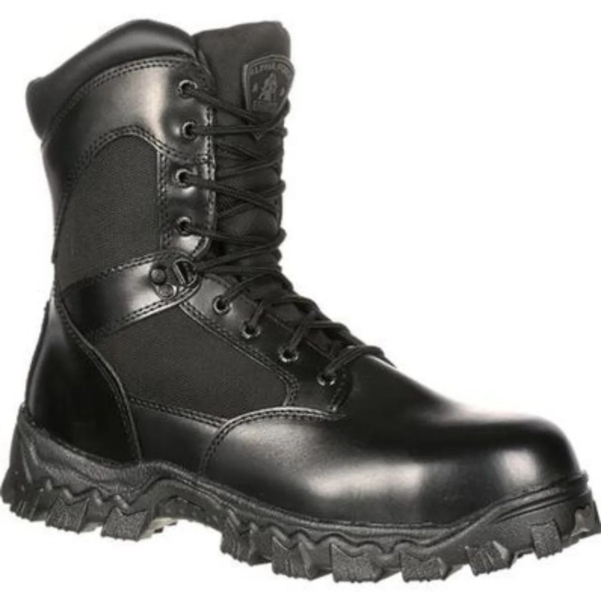 Rocky Alpha Force Men's Zipper Composite Toe Boots Fq0006173 In Black