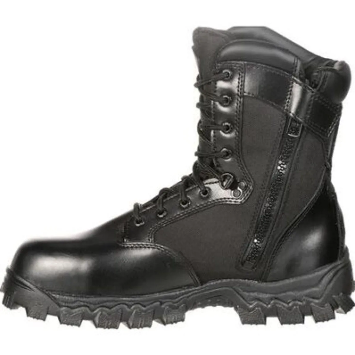 Rocky Alpha Force Men's Zipper Composite Toe Boots Fq0006173 In Black