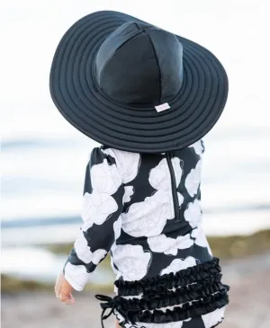 RuffleButts | Black Swim Hat