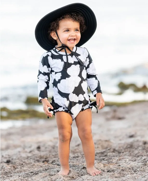 RuffleButts | Black Swim Hat