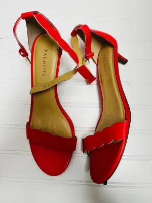 Sandals Heels Kitten By Talbots In Red, Size: 9.5