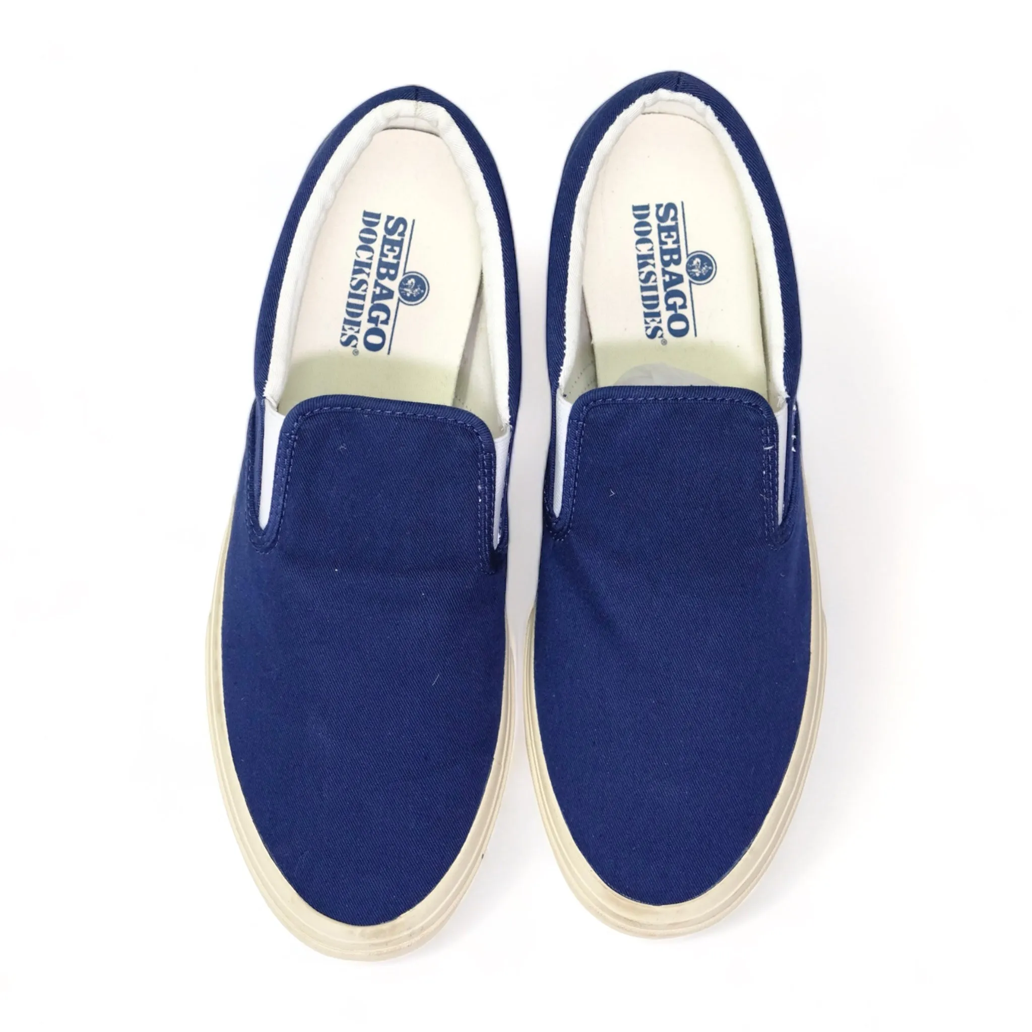 Sebago - Blue Cotton Docksides Slip-On Shoe EU 44 / UK 9,5