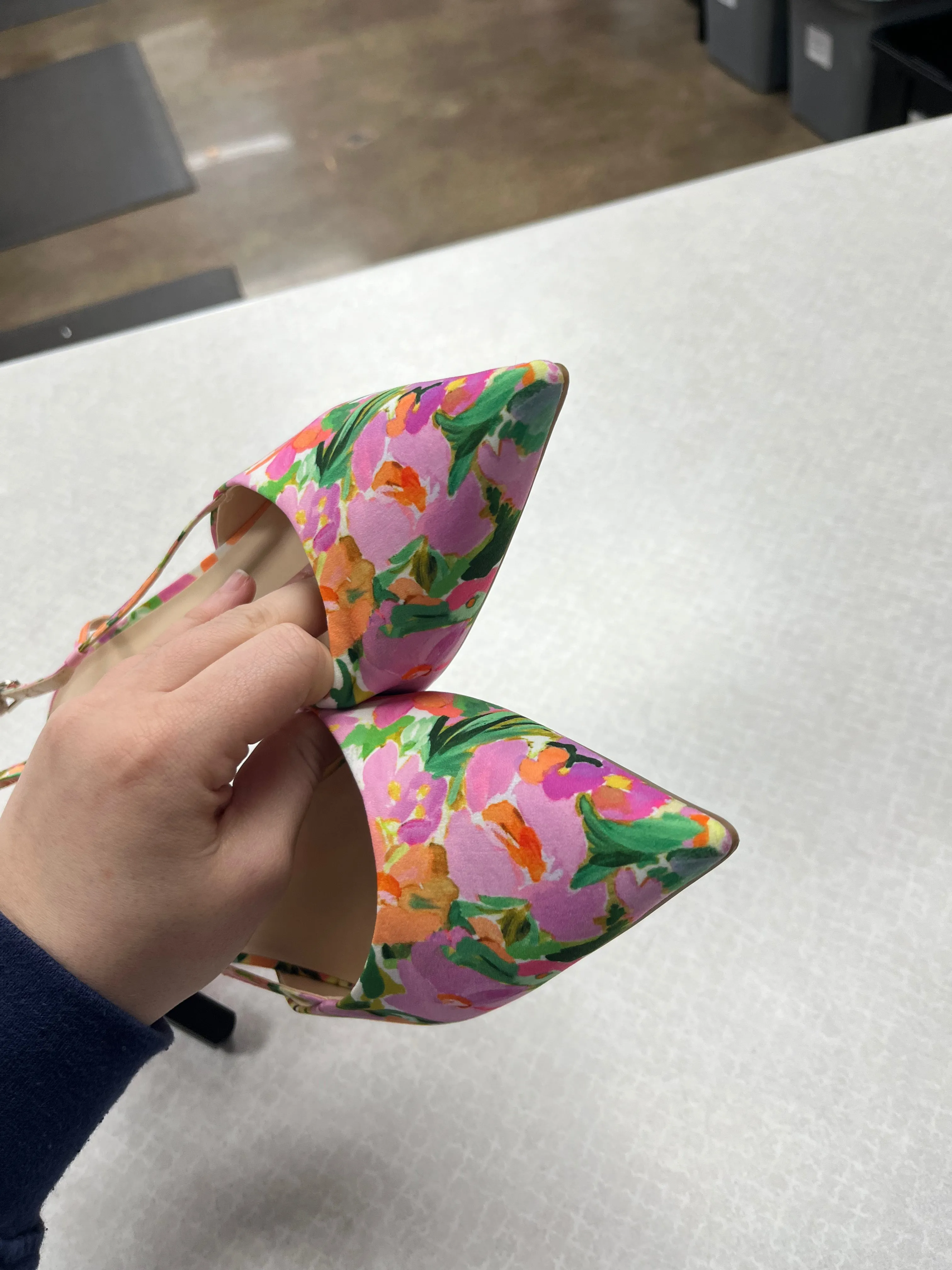 Shoes Heels Kitten By Nine West In Floral Print, Size:10