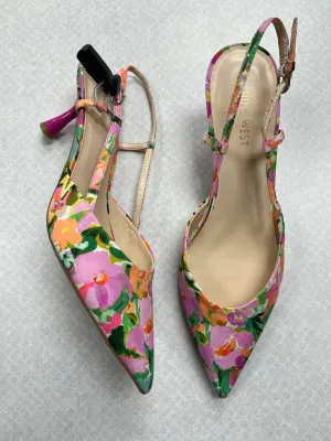 Shoes Heels Kitten By Nine West In Floral Print, Size:10