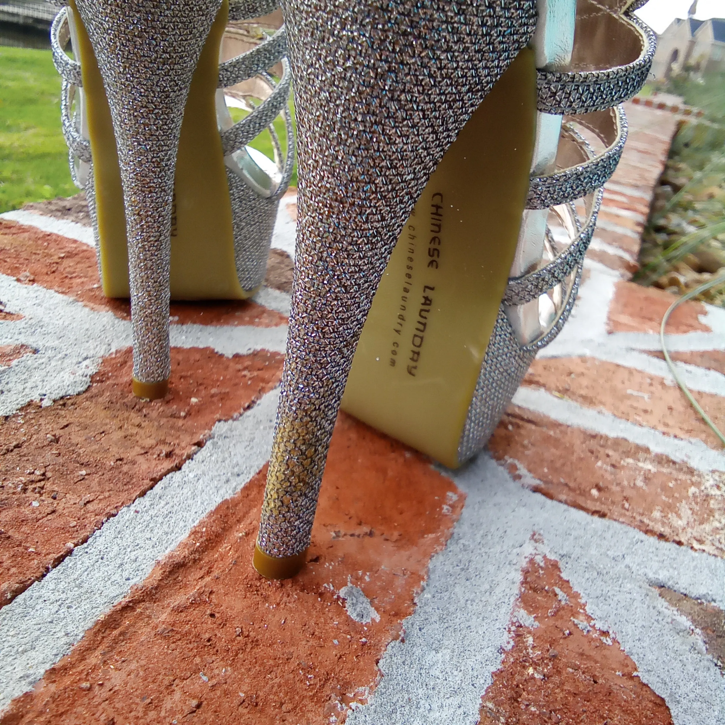 Silver Platform Heels  | Chinese Laundry Tea Party