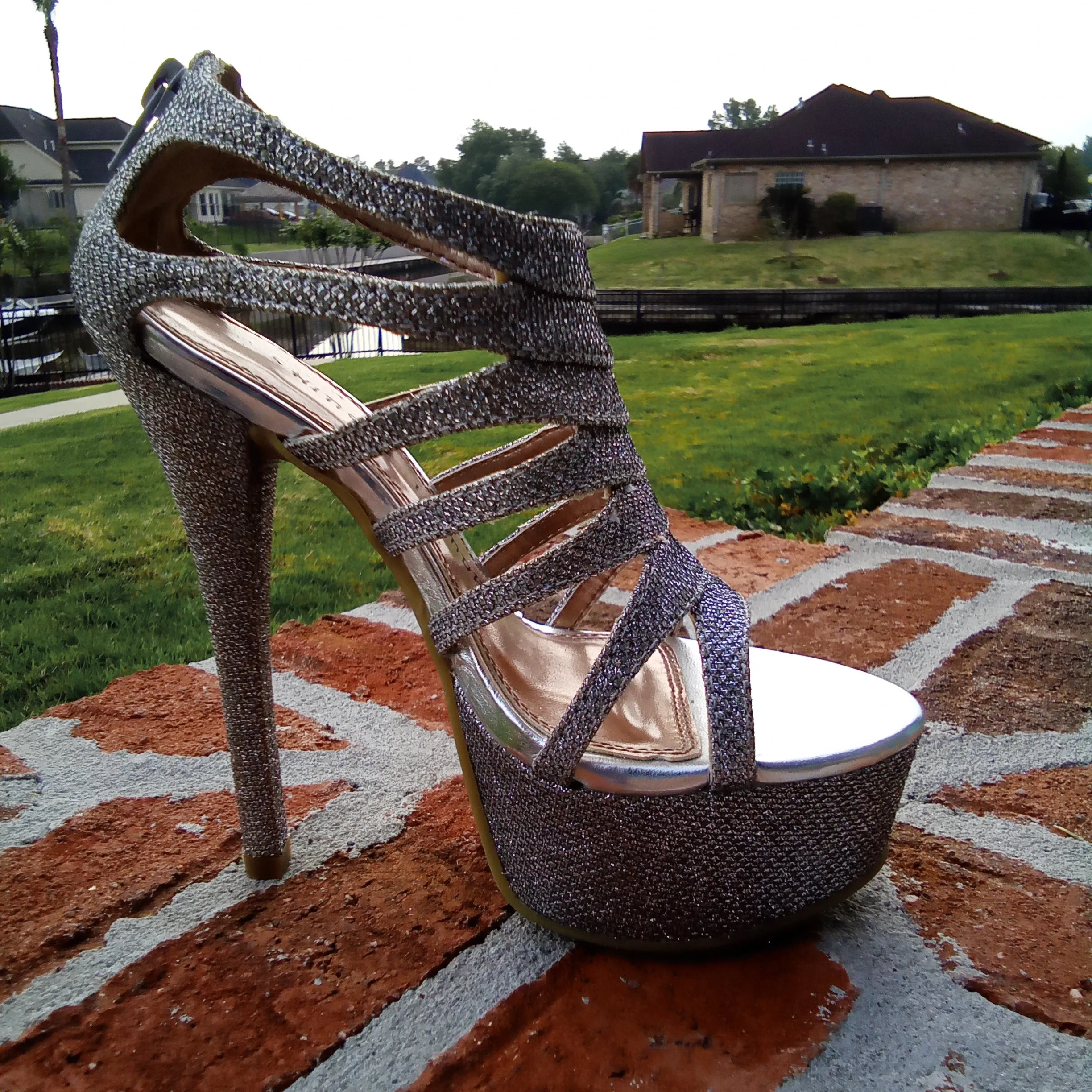Silver Platform Heels  | Chinese Laundry Tea Party