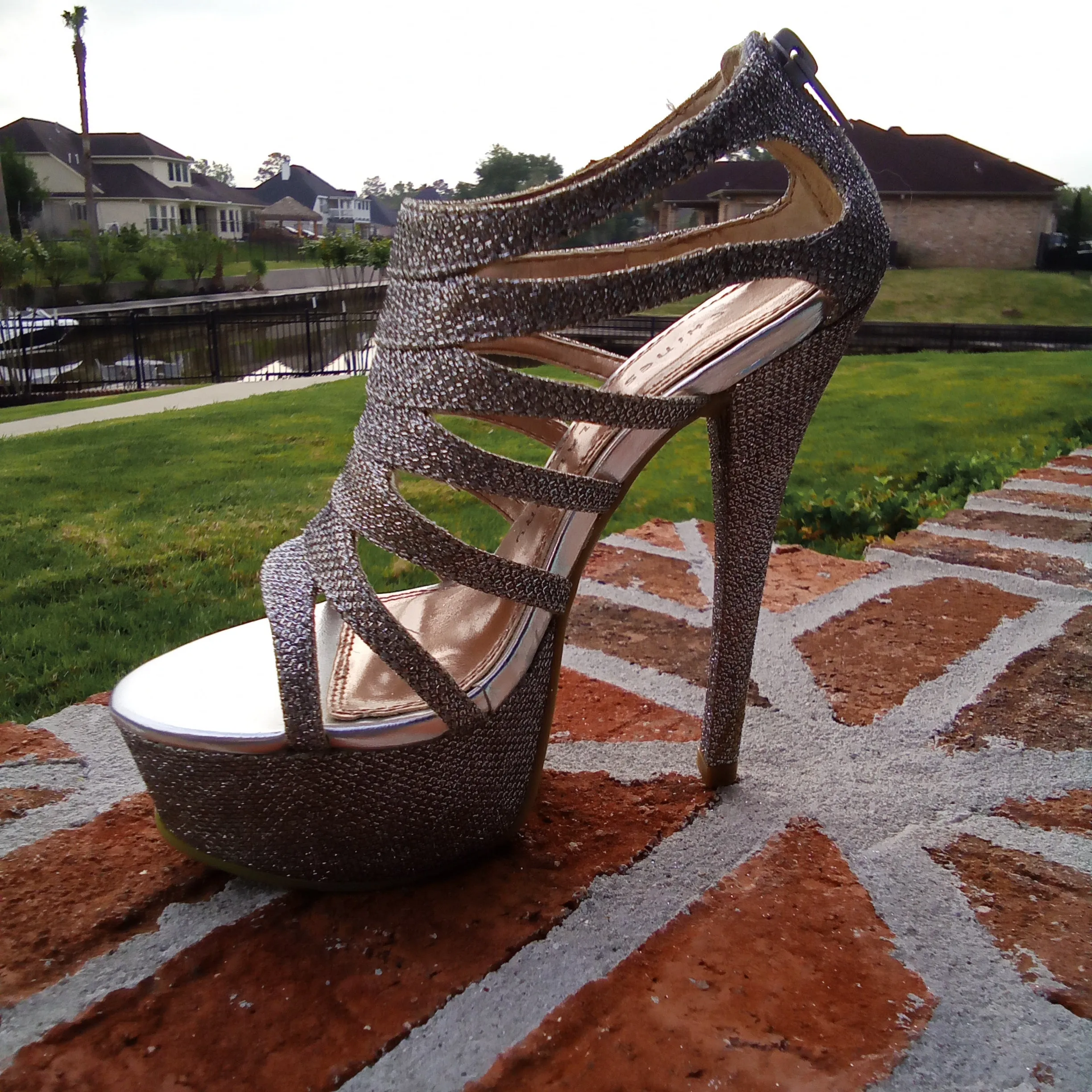 Silver Platform Heels  | Chinese Laundry Tea Party