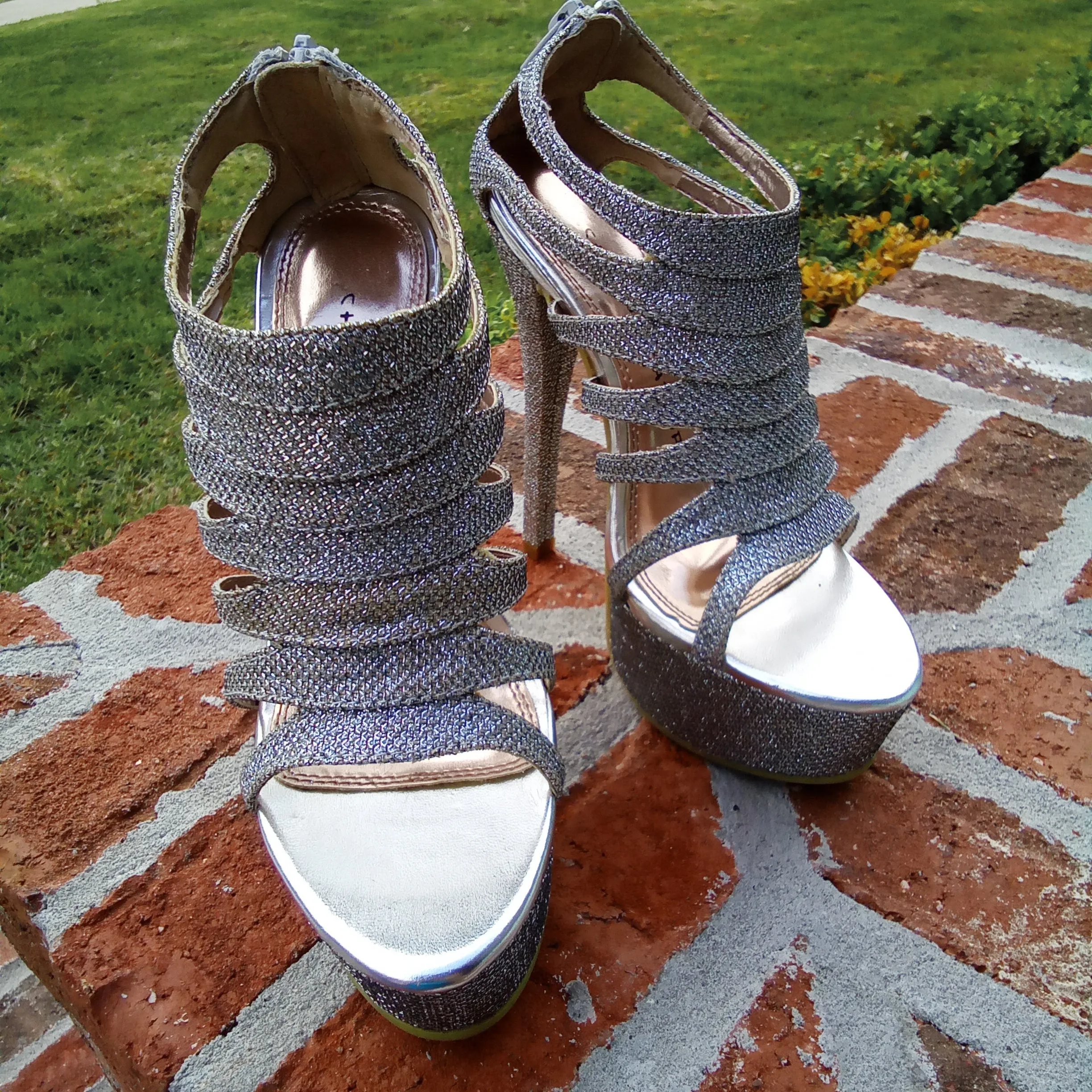Silver Platform Heels  | Chinese Laundry Tea Party