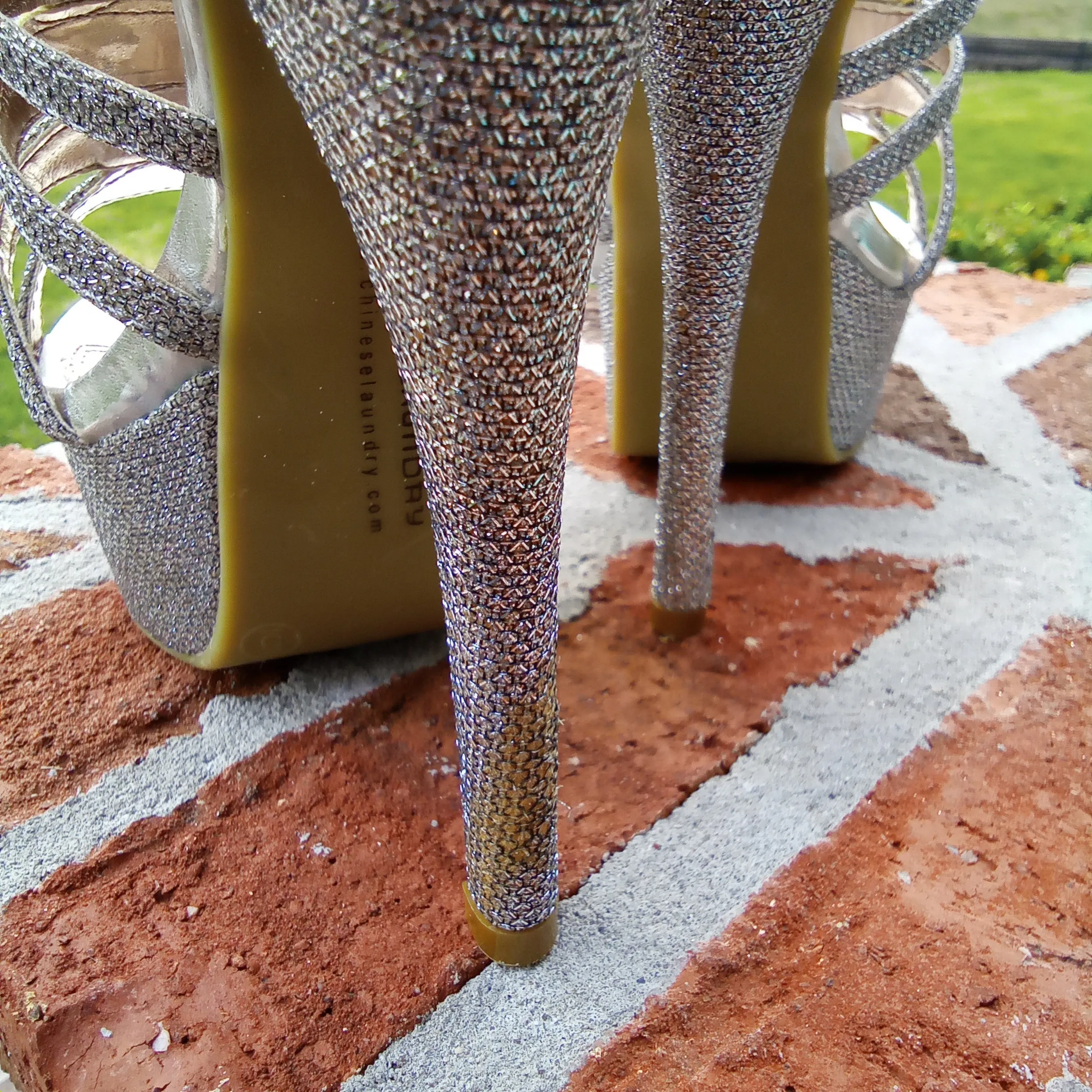 Silver Platform Heels  | Chinese Laundry Tea Party