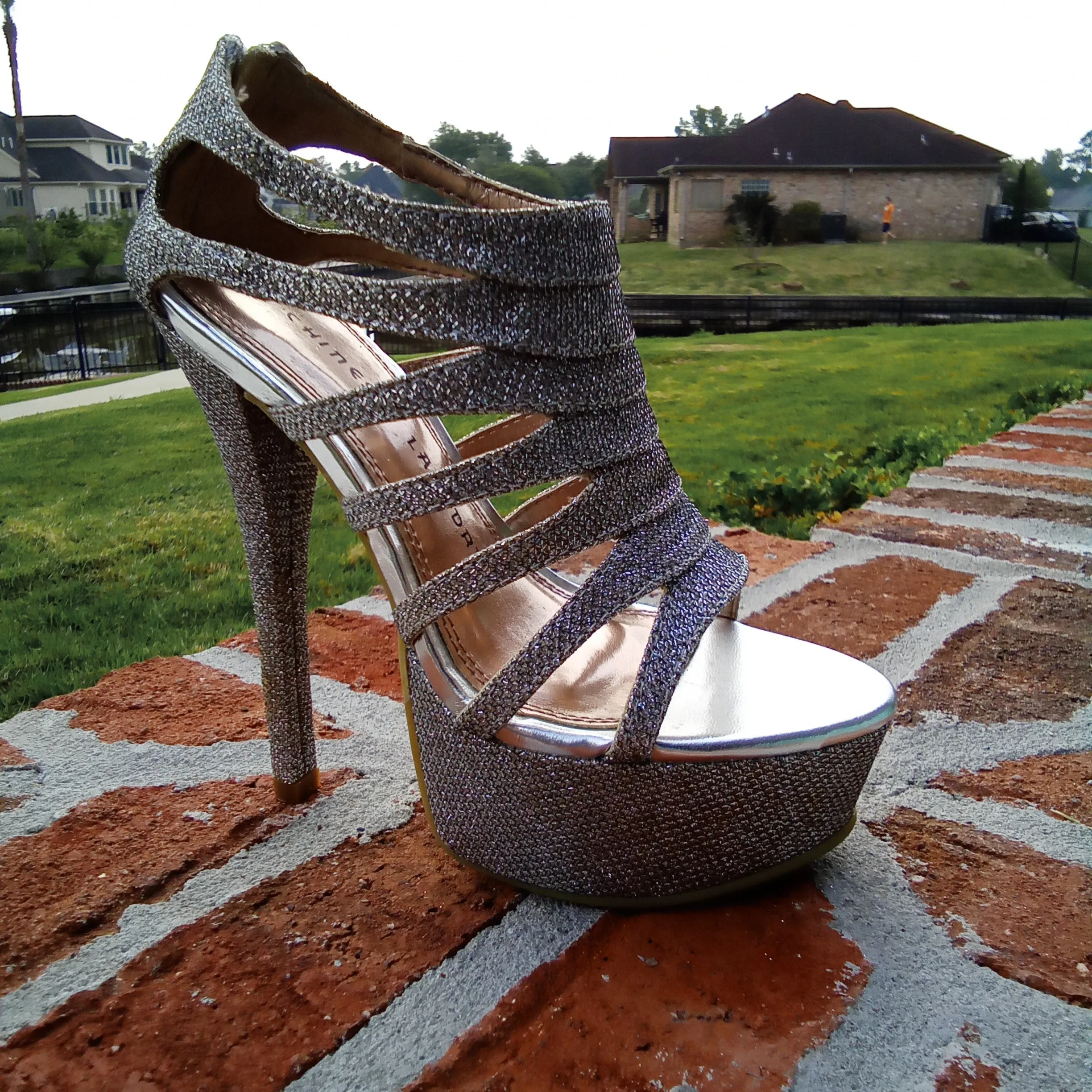 Silver Platform Heels  | Chinese Laundry Tea Party