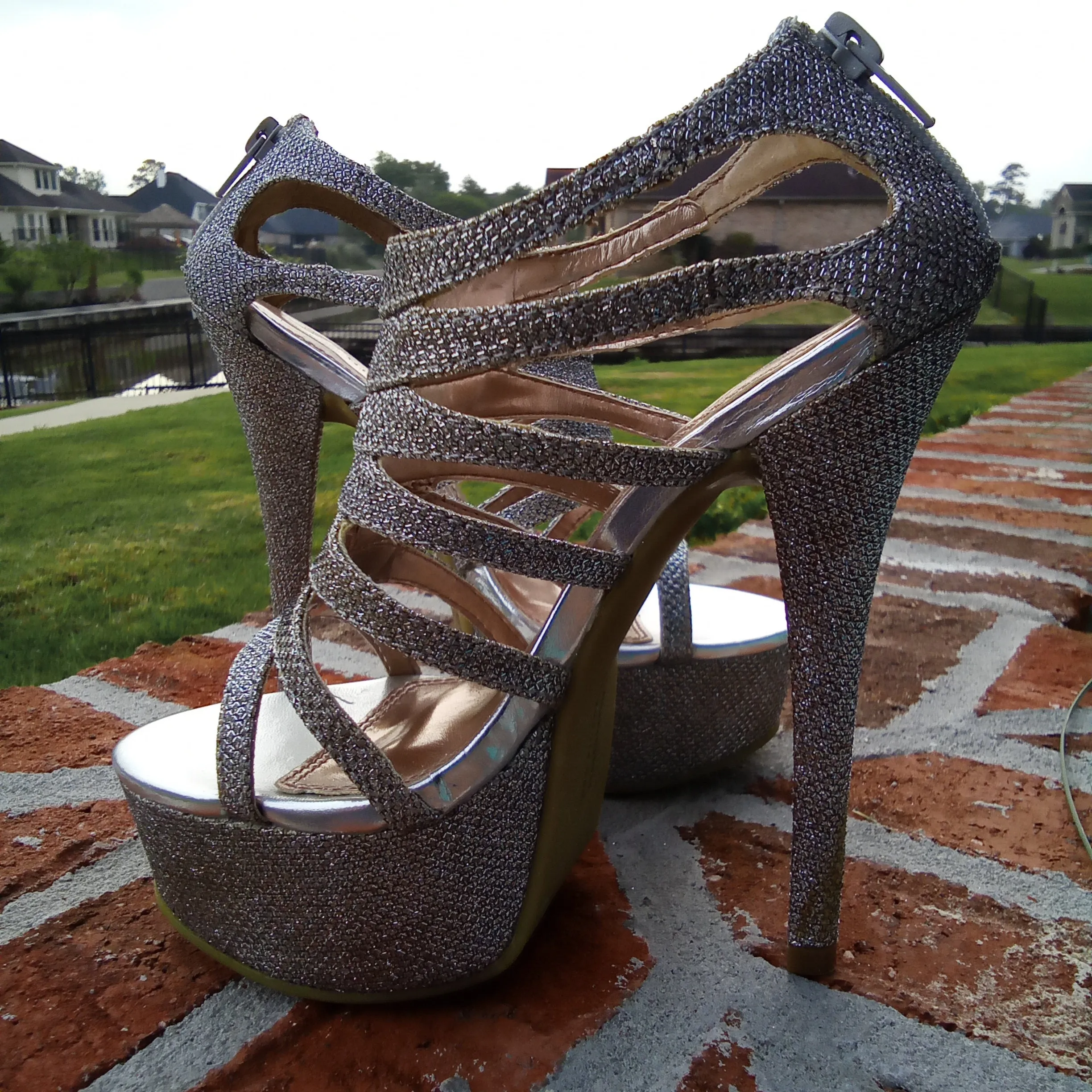 Silver Platform Heels  | Chinese Laundry Tea Party