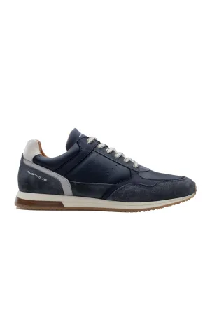 Slow Classic Leather/Suede Trainers - Navy Combi