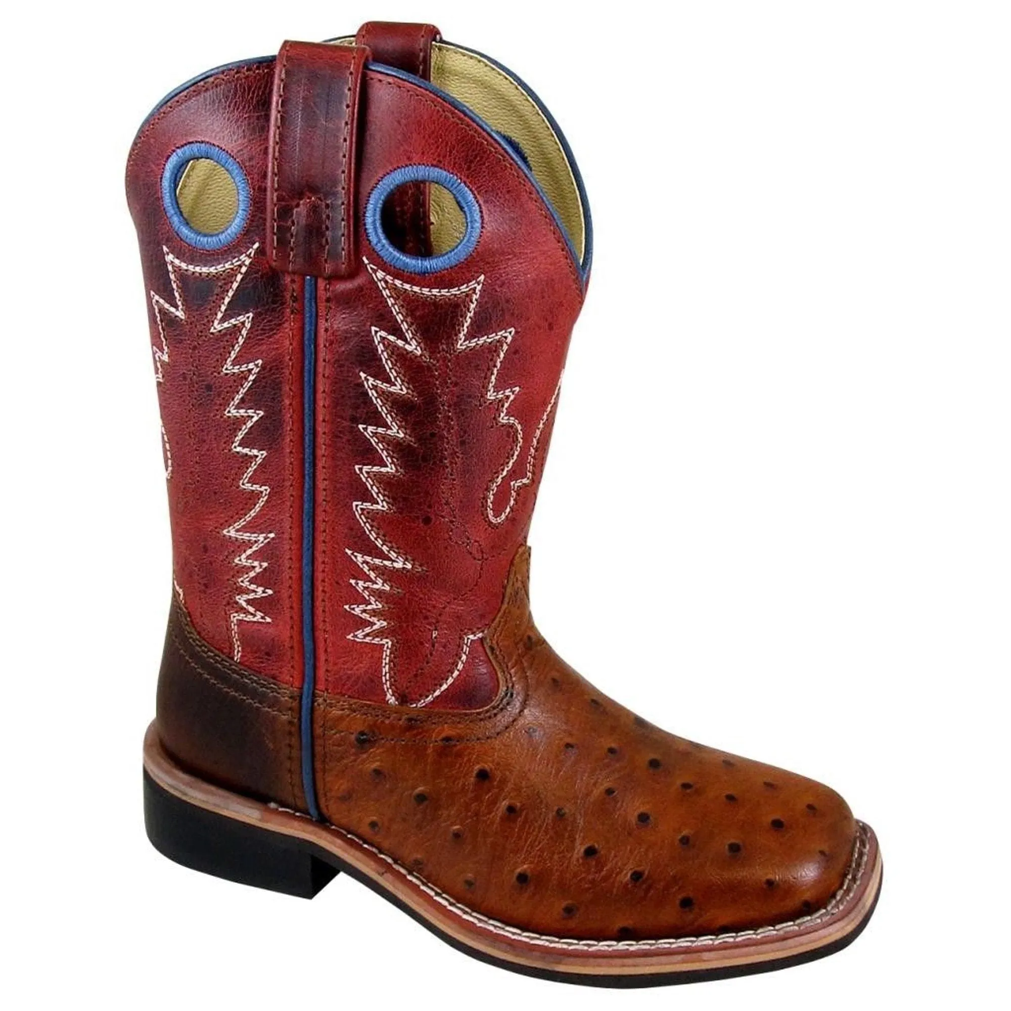 Smoky Mountain Youth Cheyenne Red Square Toe Western Boots 3752Y