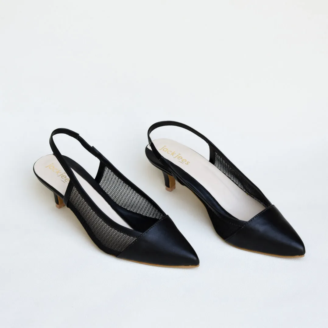 Sophisticated Kitten Heels Black