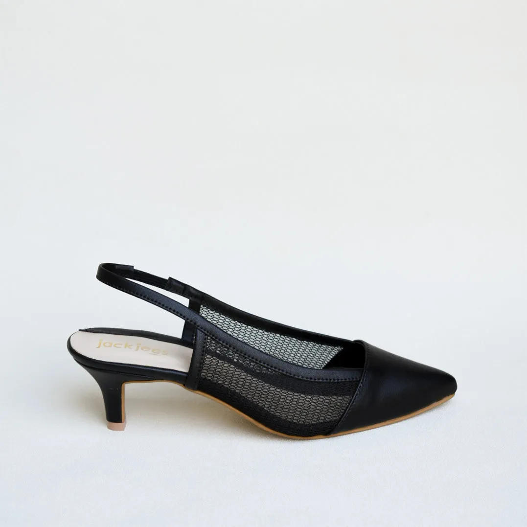 Sophisticated Kitten Heels Black