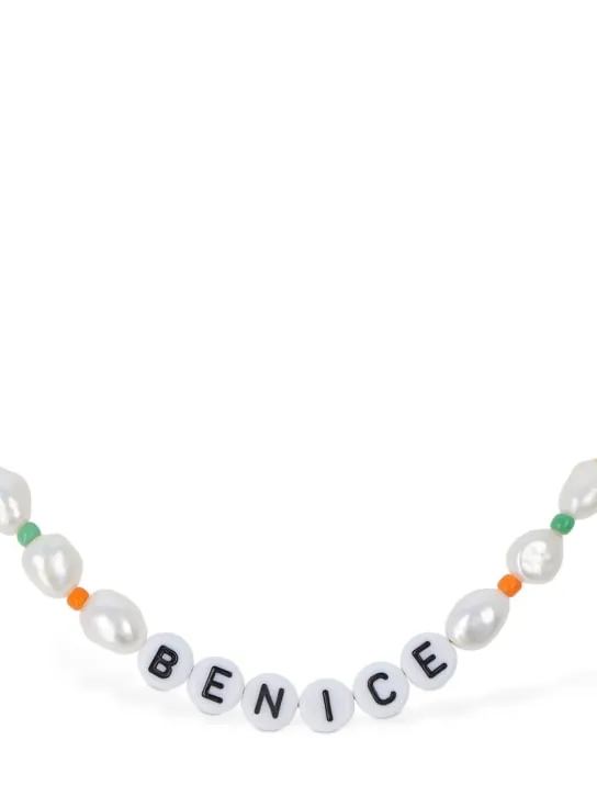 Sporty &amp; Rich   Be Nice faux pearl &amp; bead necklace 
