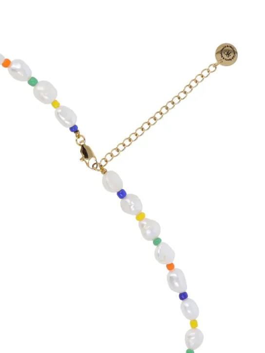 Sporty &amp; Rich   Be Nice faux pearl &amp; bead necklace 