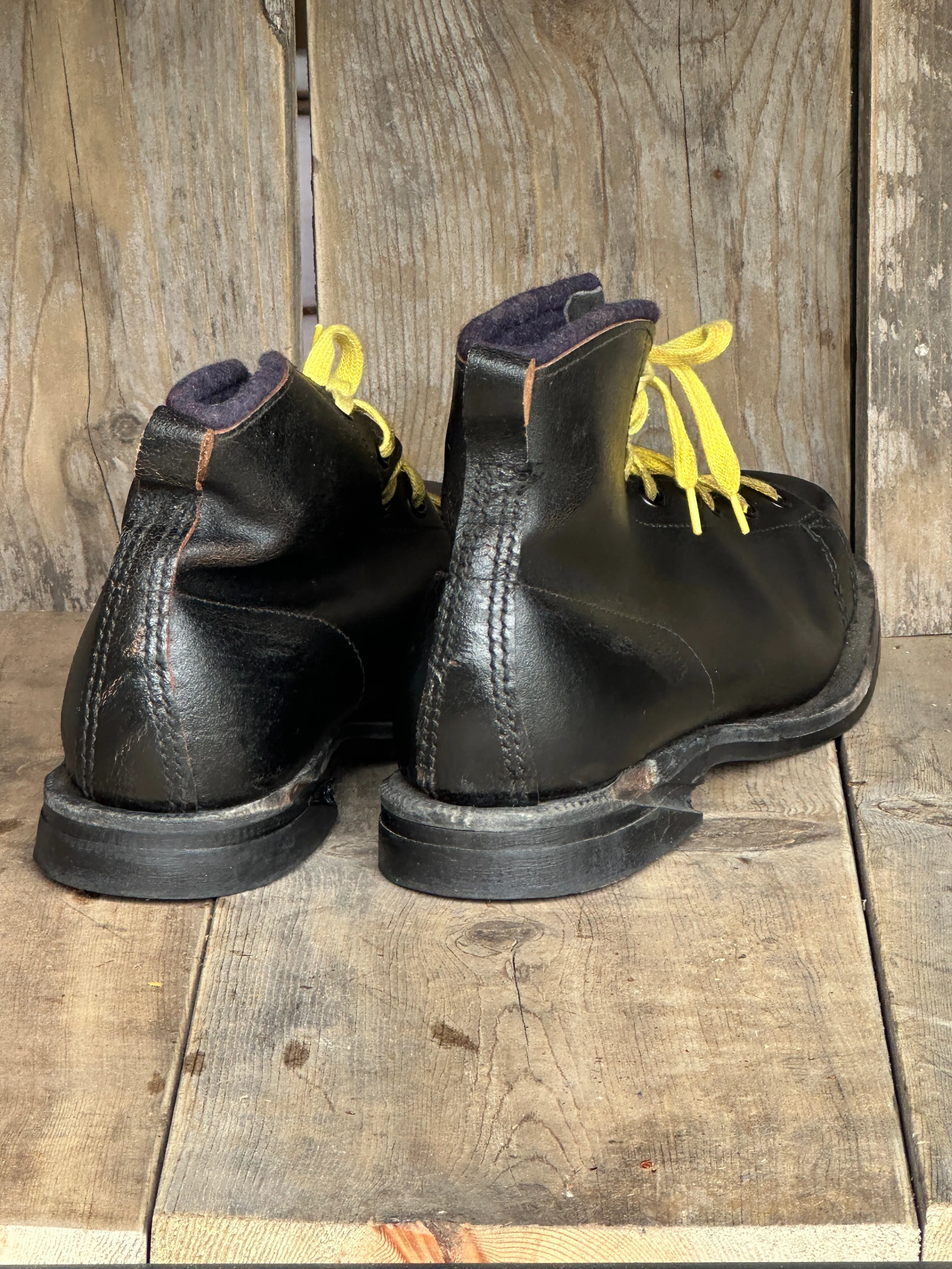Square Toe Leather Ski Boots