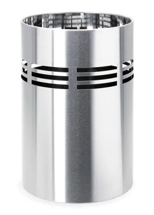 Stainless Steel Wastepaper Basket 5.4 Gallon - Vents