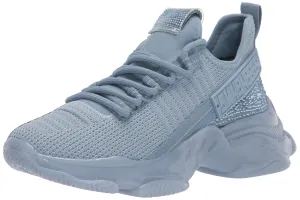 Steve Madden Maxima Baby Blue Multi Fashion Lace Up Boyfriend Rhinestone Sneaker