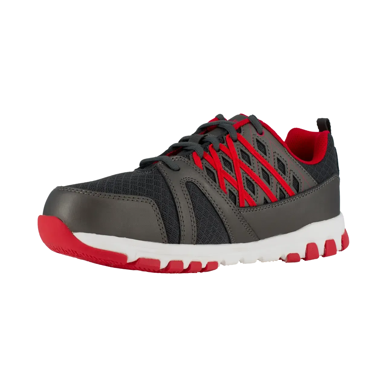 Sublite Steel-Toe Athletic Work Shoe Black/Red