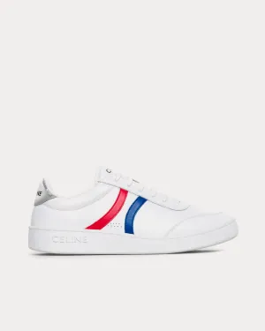 Tennis Calfskin & Laminated Calfskin Optic White / Blue / Red / Silver Low Top Sneakers