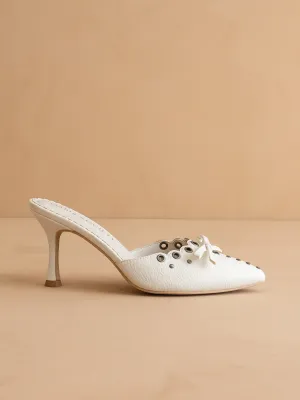 The Meridian | White Kitten Heel