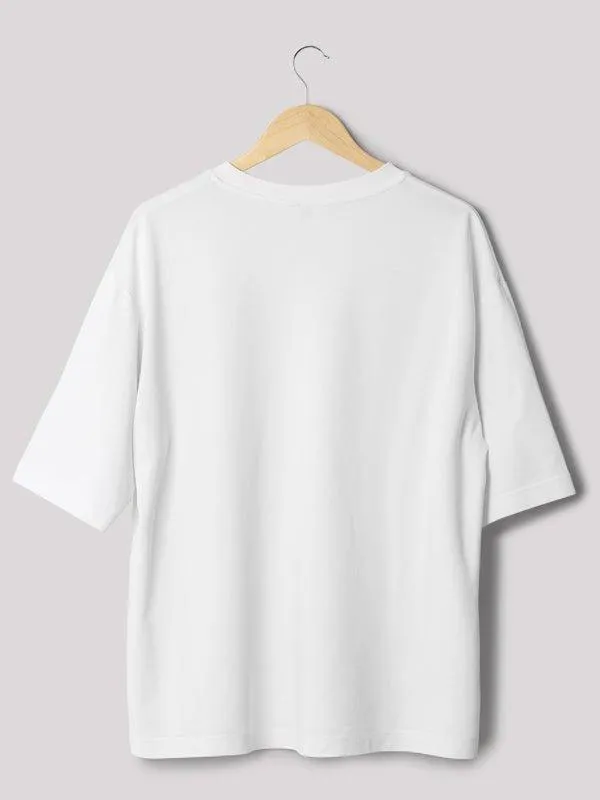 Unisex evil eye white printed t-shirt