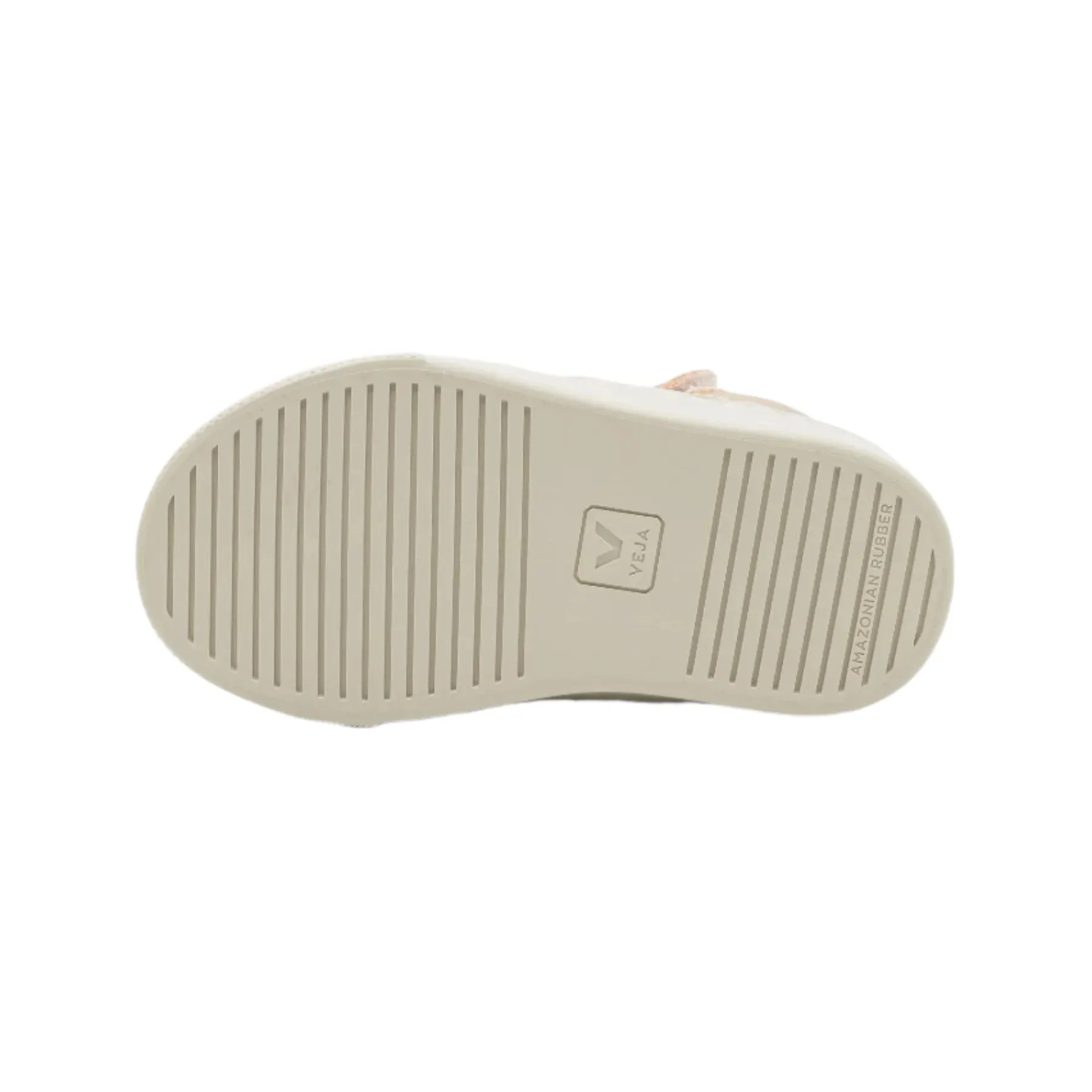 Veja Junior Girl's Platinum & White Leather V-10 Trainers