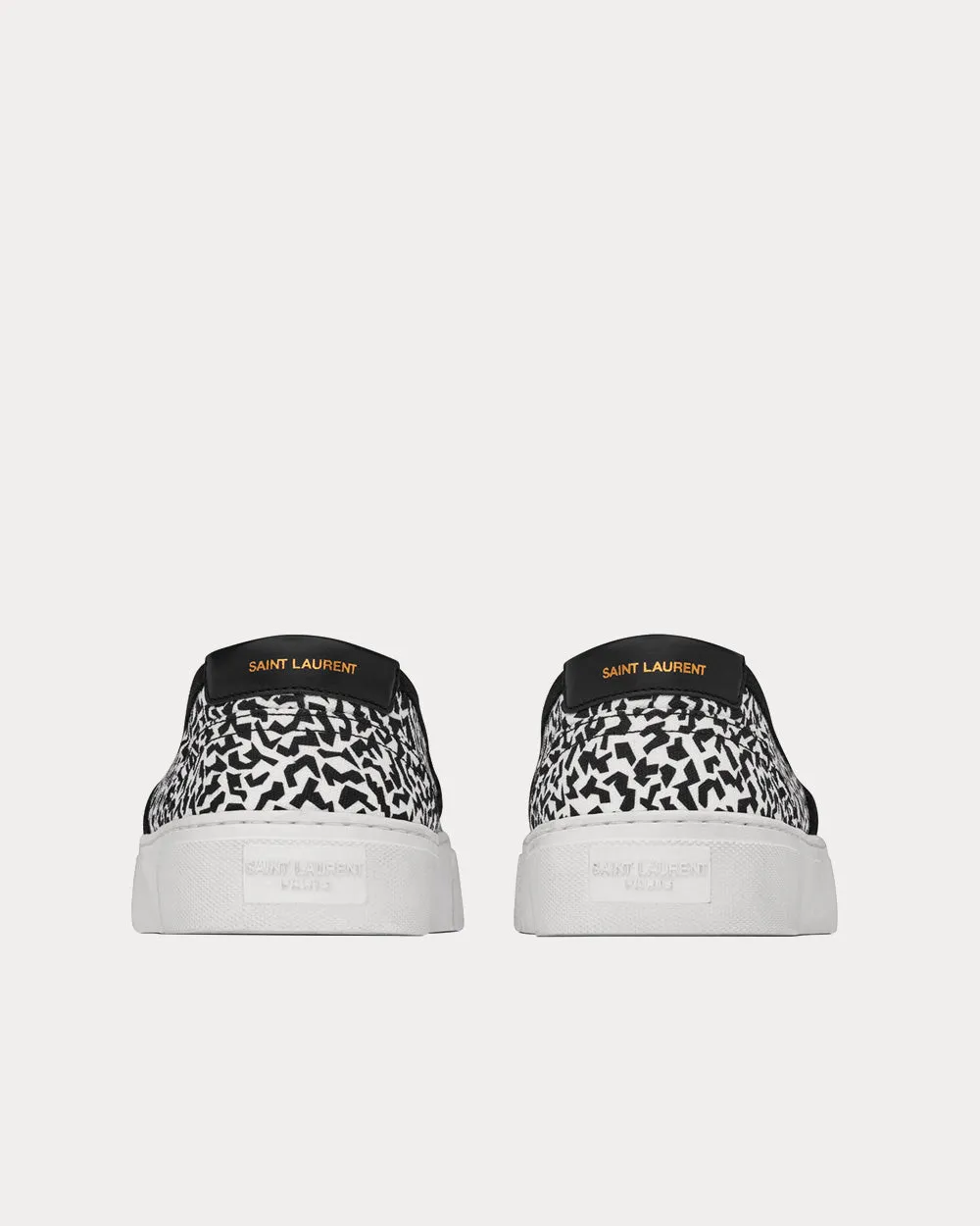 Venice Sparkle Print Canvas White Slip On Sneakers