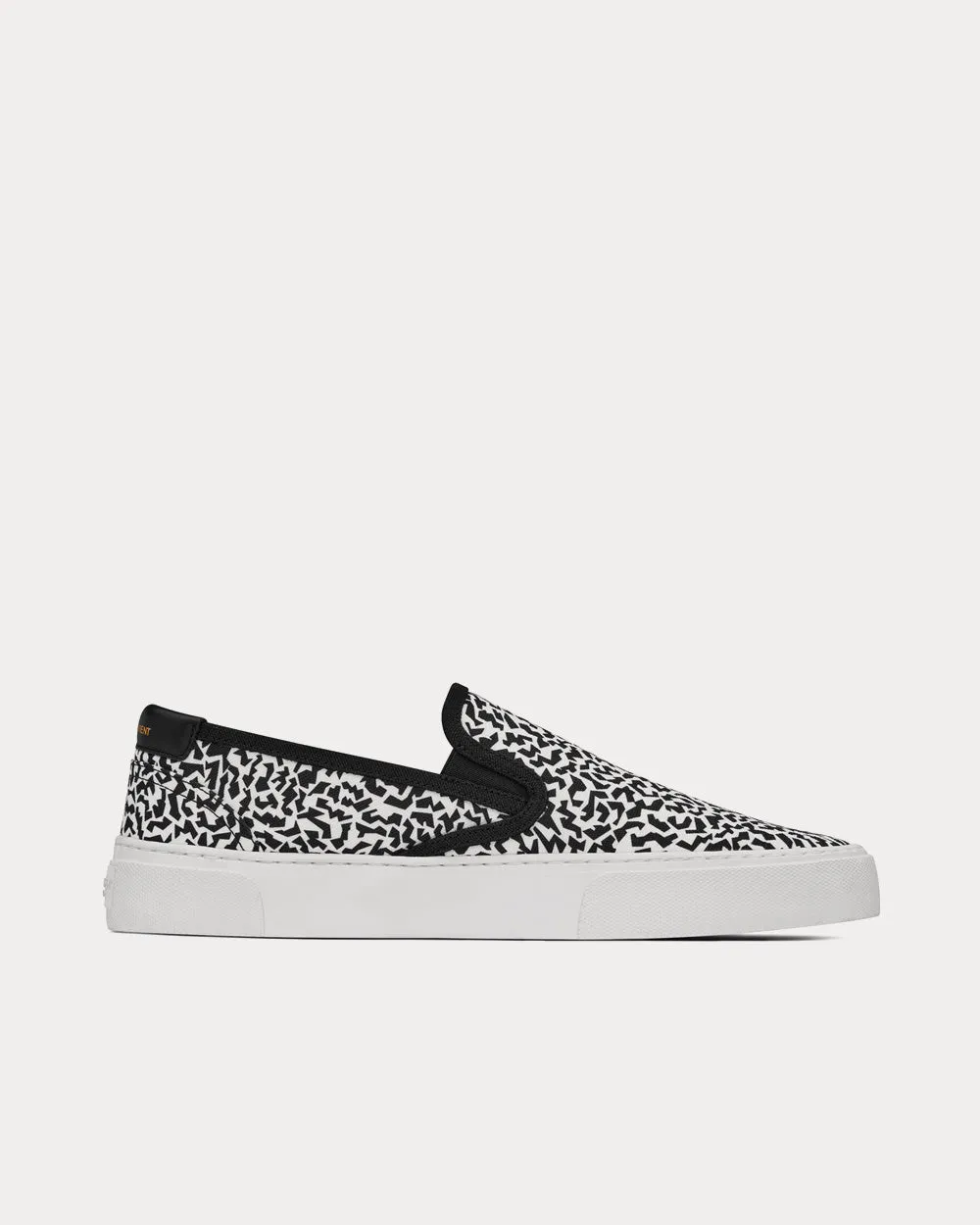 Venice Sparkle Print Canvas White Slip On Sneakers