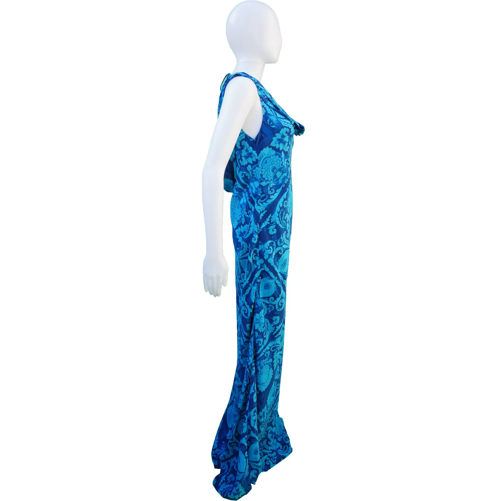 VERA WANG SILK PRINTED DRESS