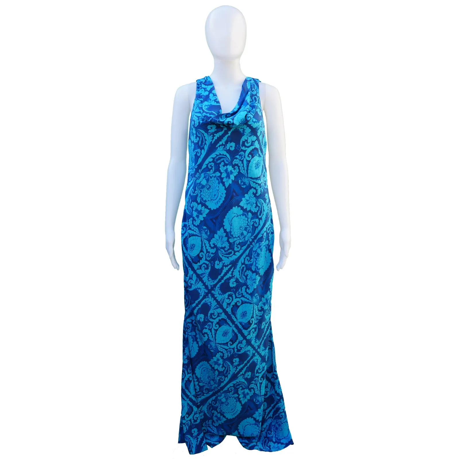 VERA WANG SILK PRINTED DRESS
