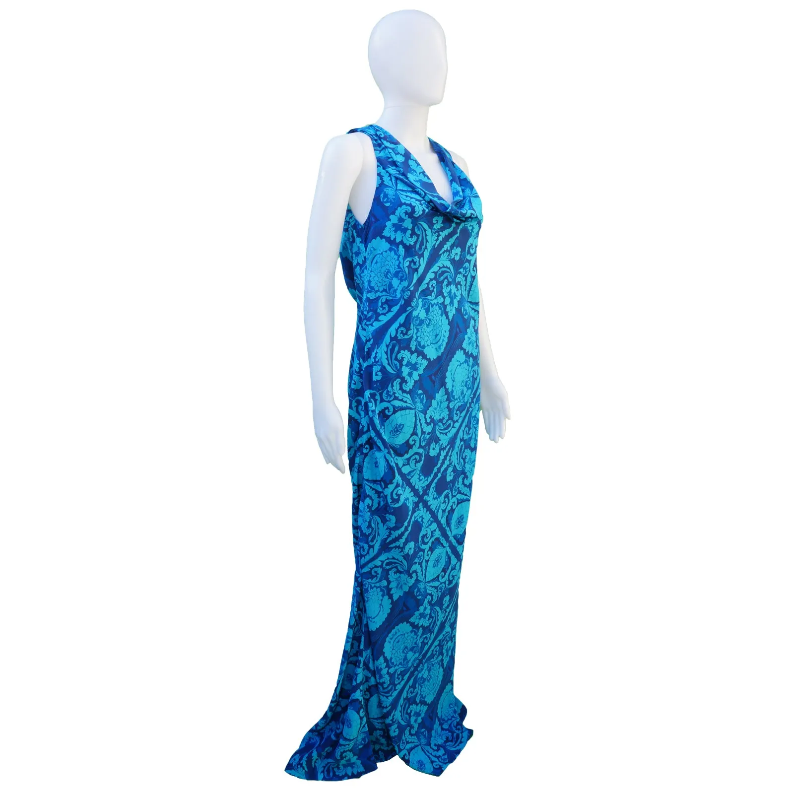 VERA WANG SILK PRINTED DRESS
