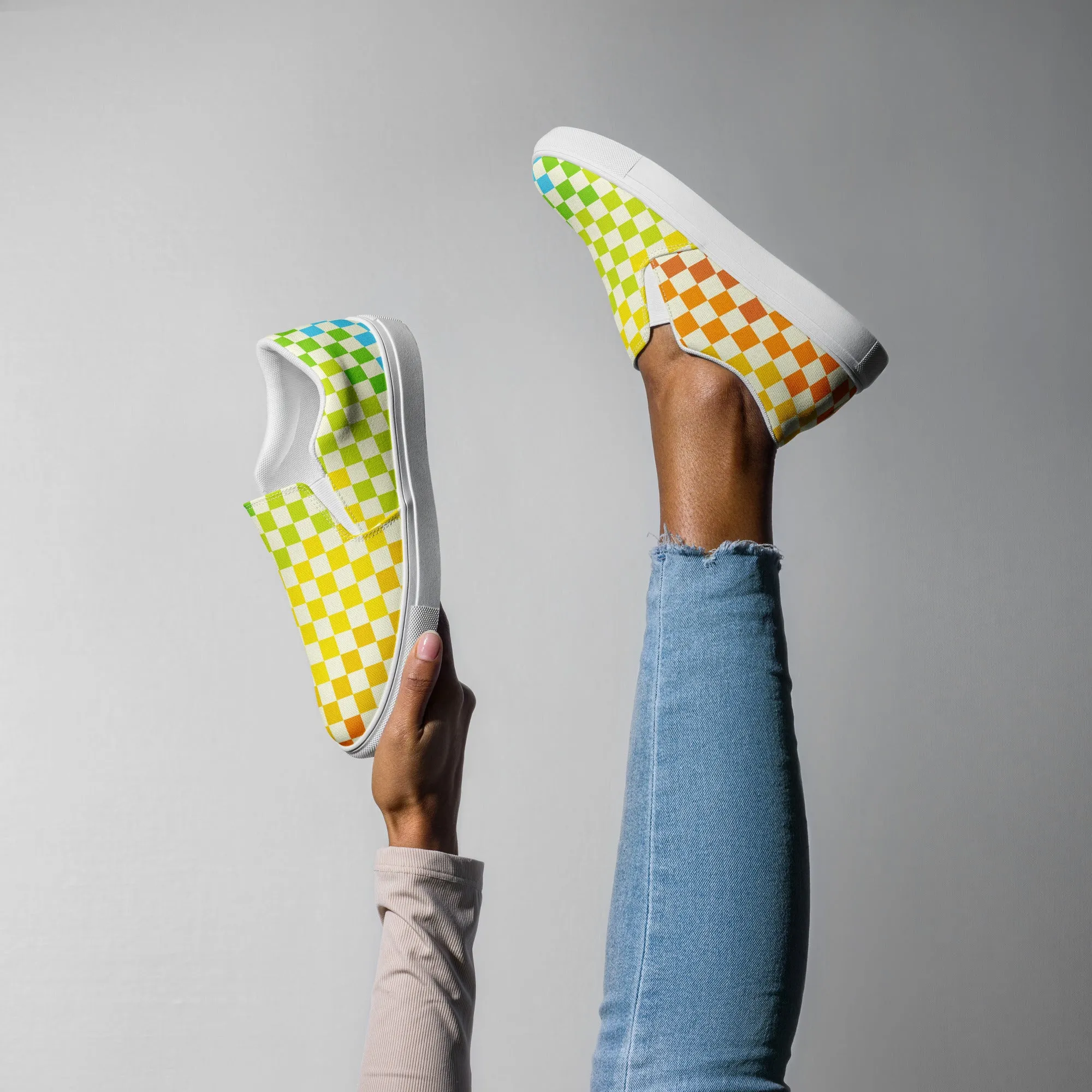 Warm & Cool Check Women’s slip-on canvas shoes