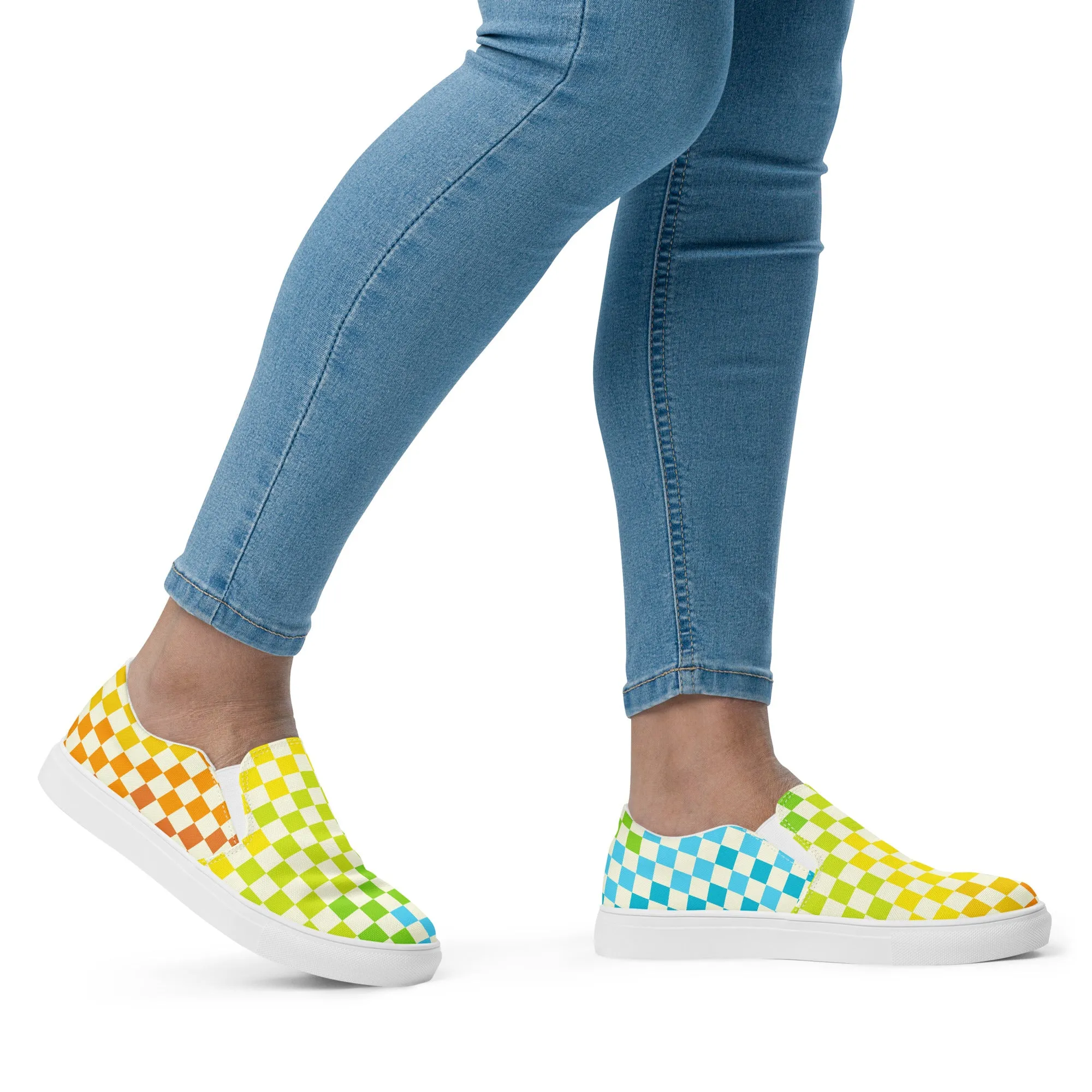Warm & Cool Check Women’s slip-on canvas shoes
