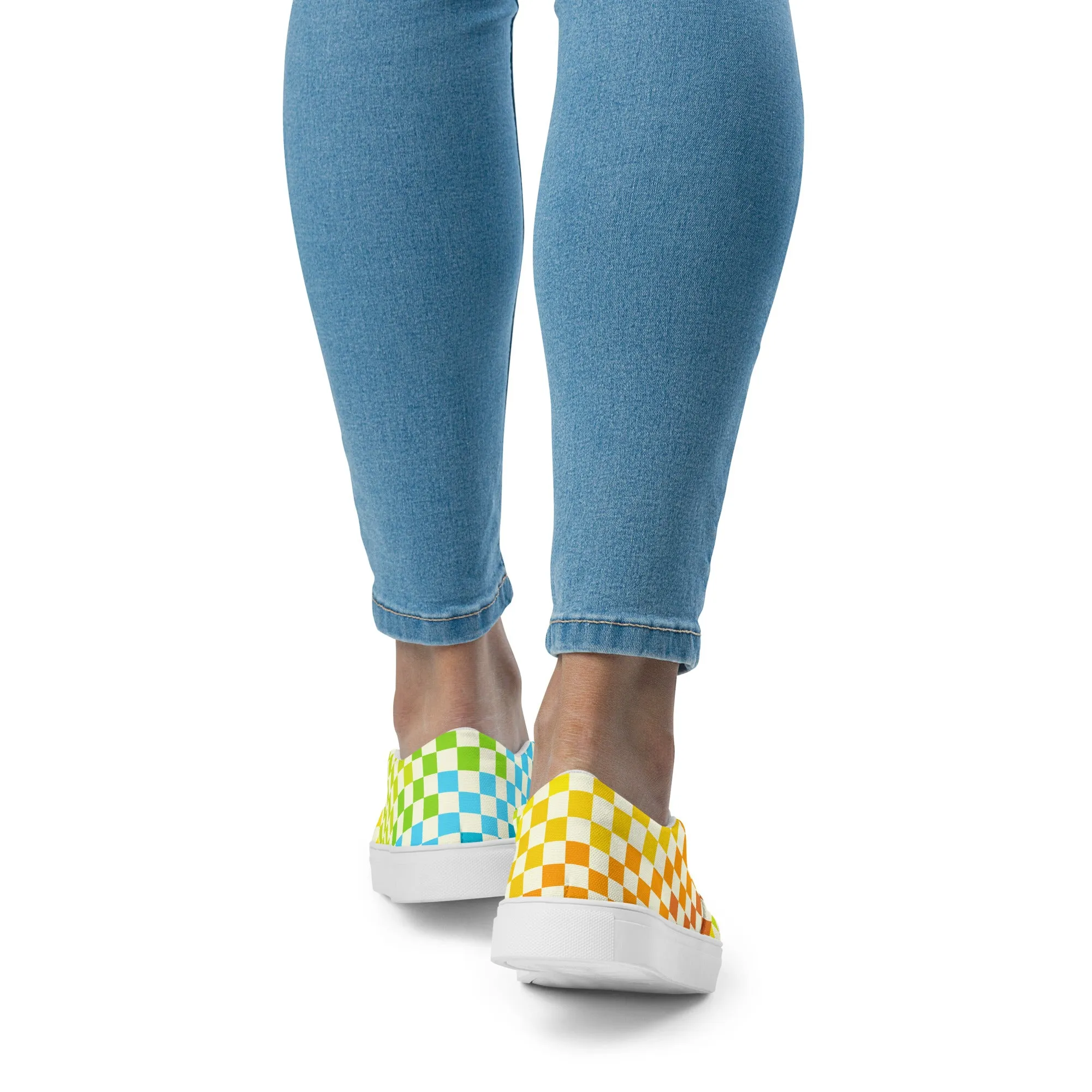 Warm & Cool Check Women’s slip-on canvas shoes
