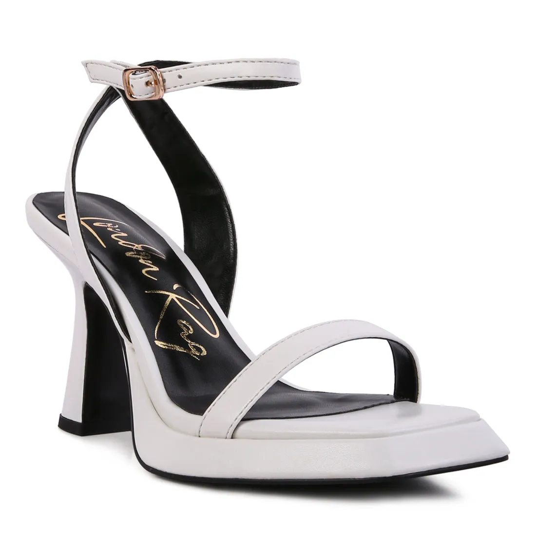 White Ankle Strap Sandals